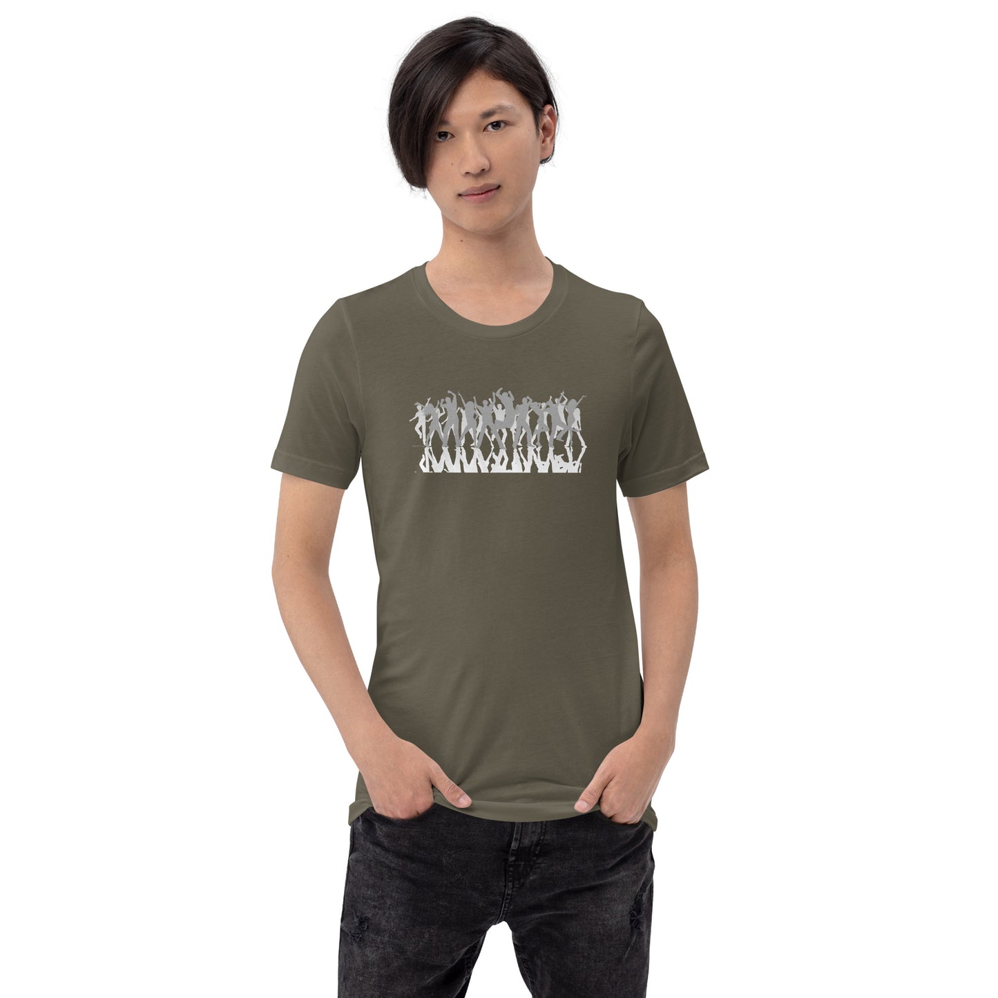 Mannen T-shirt - Dancing Crowd