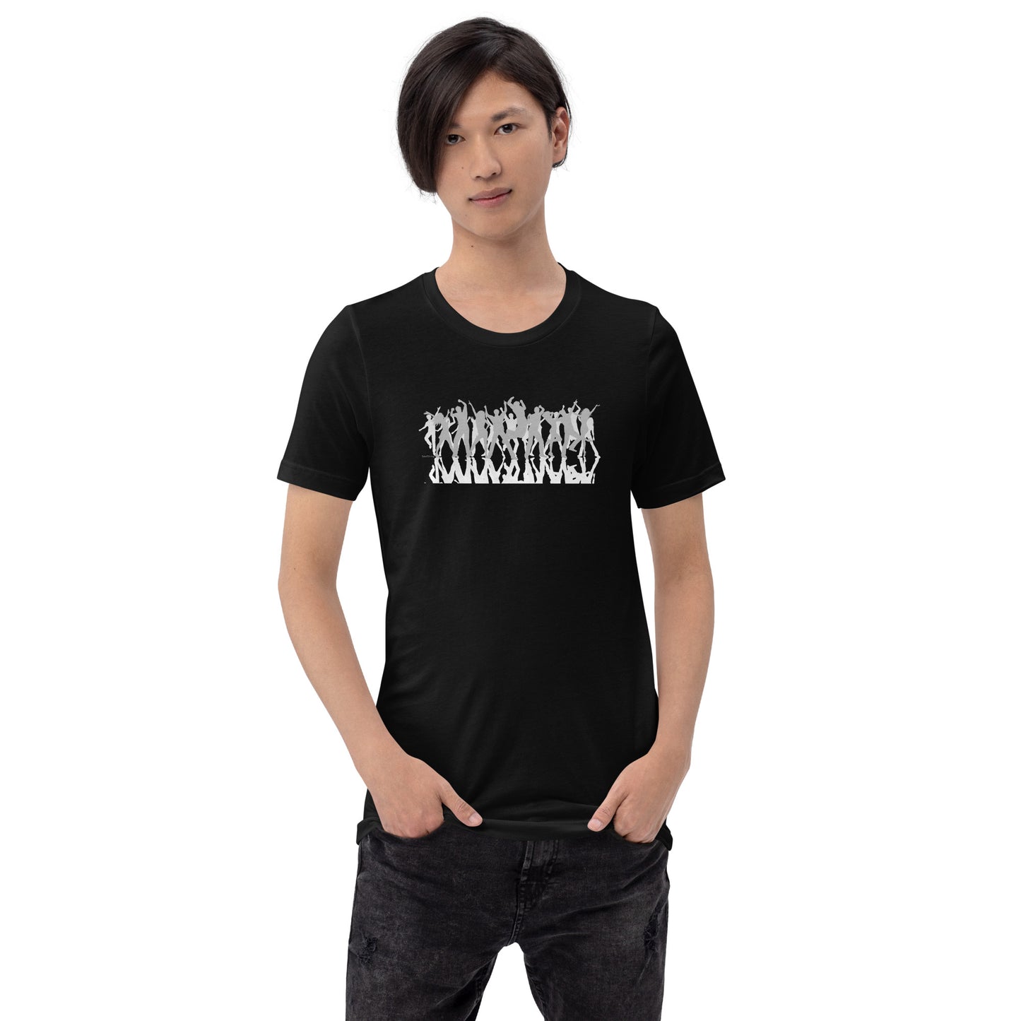 Mannen T-shirt - Dancing Crowd