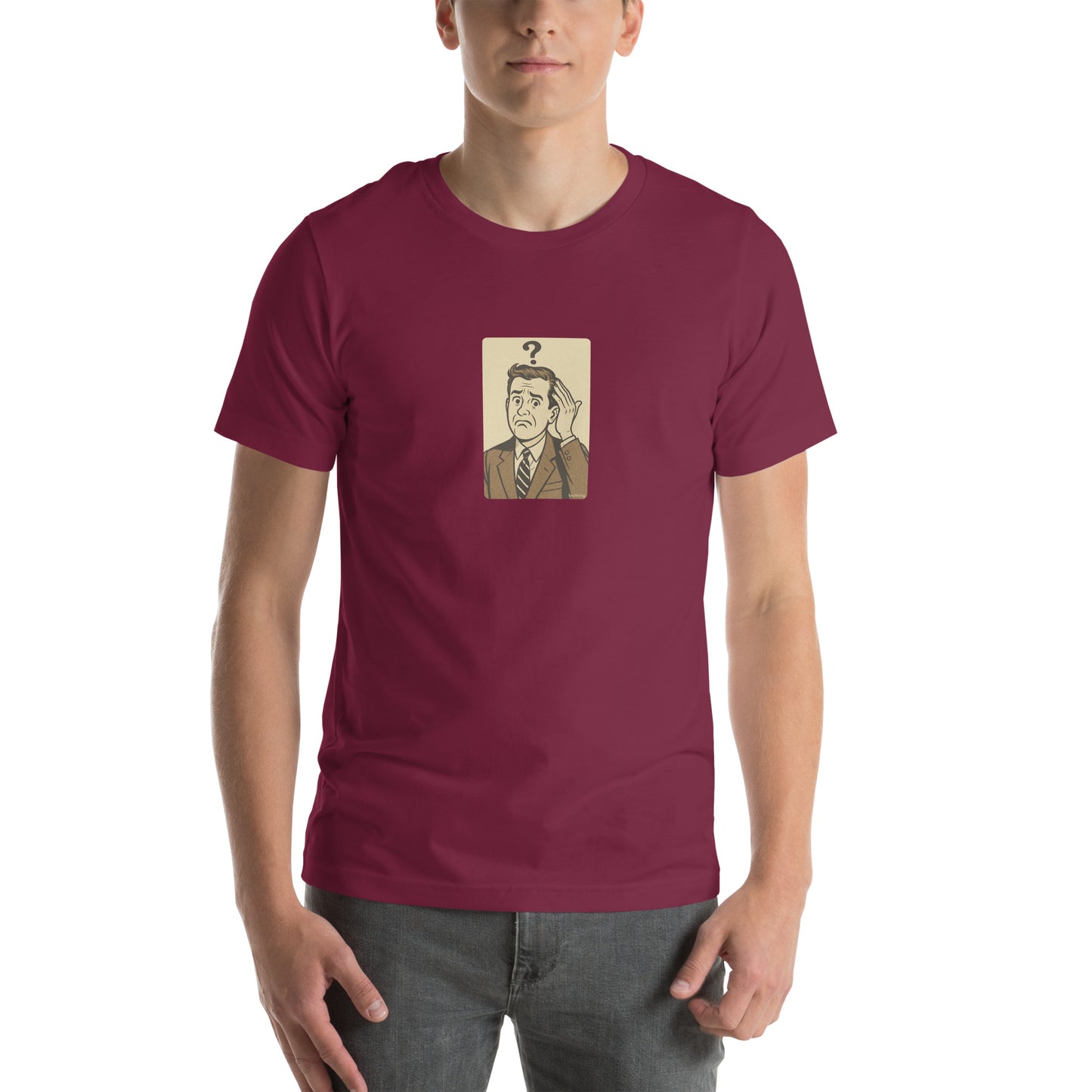 Mannen T-shirt - Confused Man
