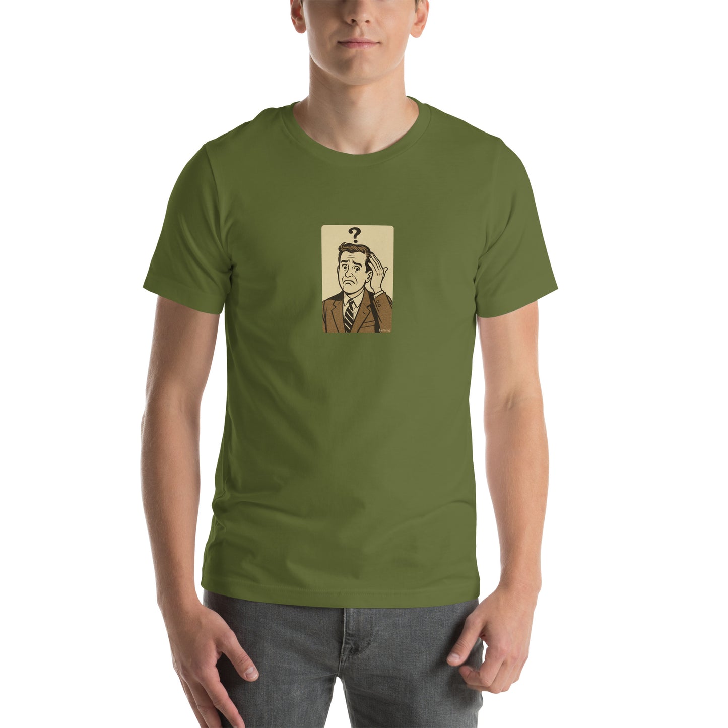 Mannen T-shirt - Confused Man