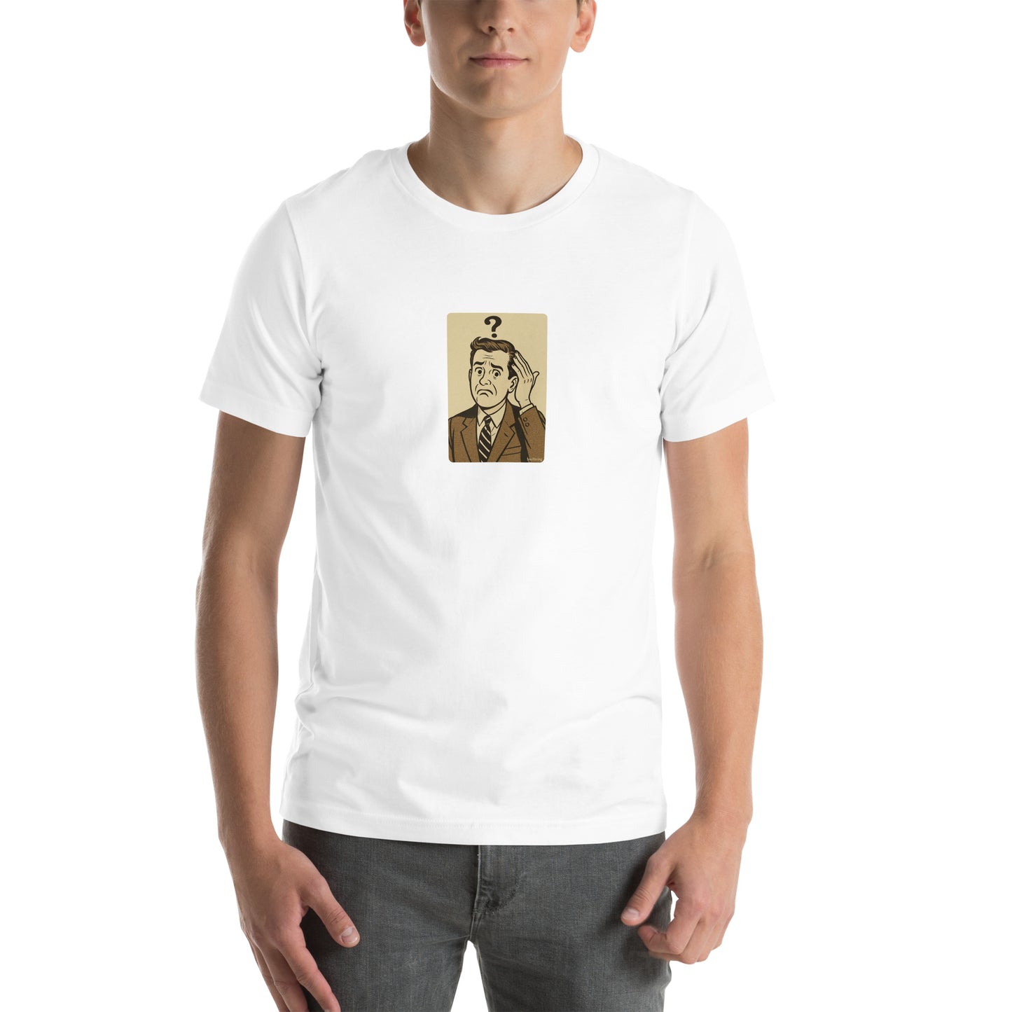 Mannen T-shirt - Confused Man
