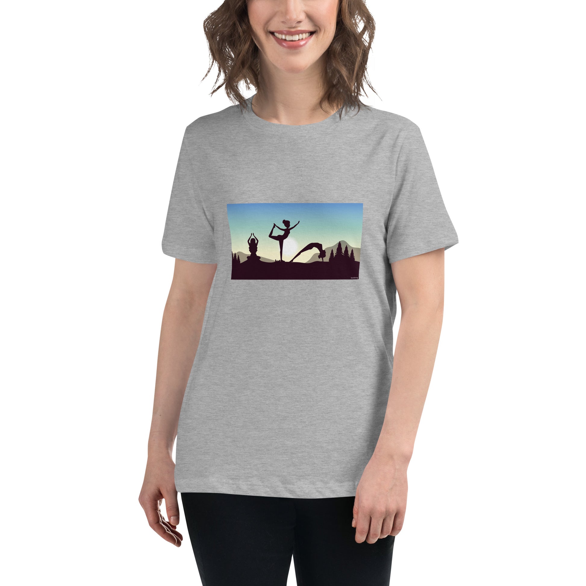 Dames T-shirt - Yoga at Dawn