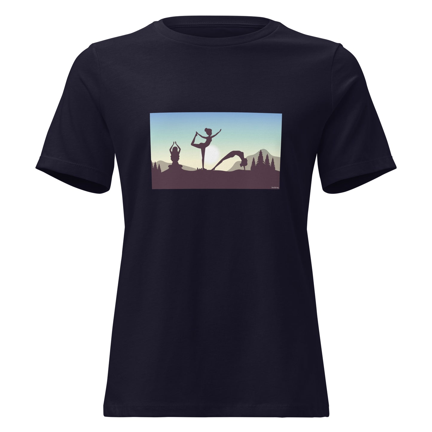 Dames T-shirt - Yoga at Dawn