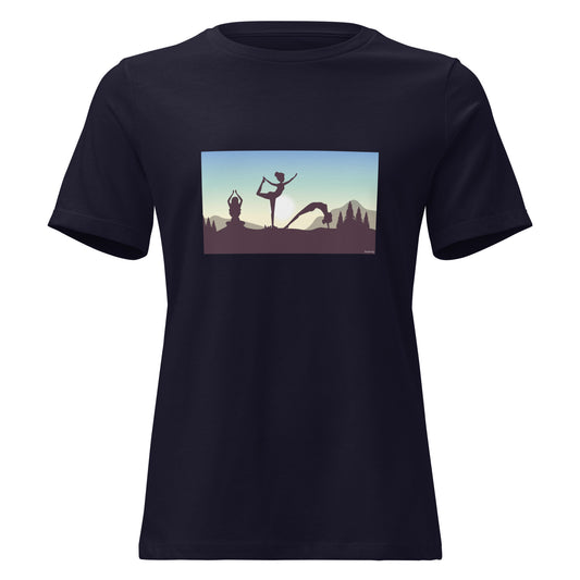 Dames T-shirt - Yoga at Dawn