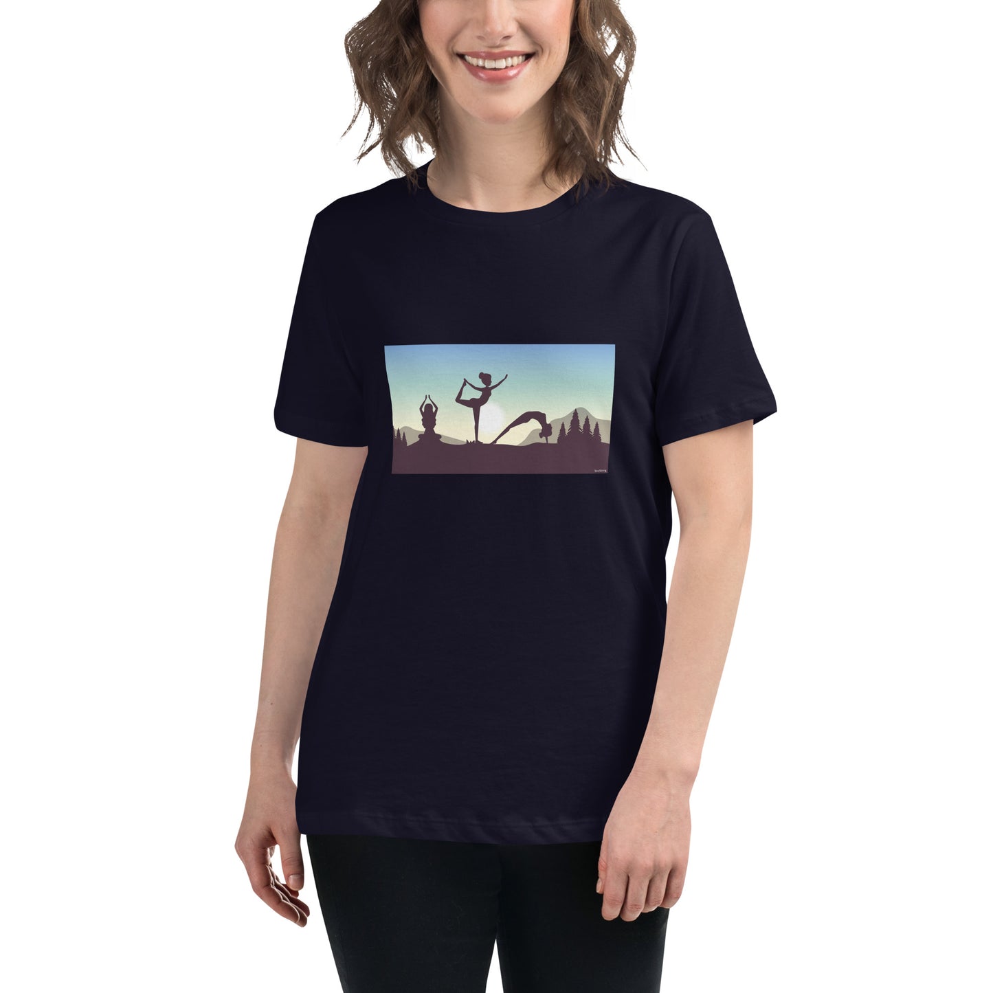 Dames T-shirt - Yoga at Dawn