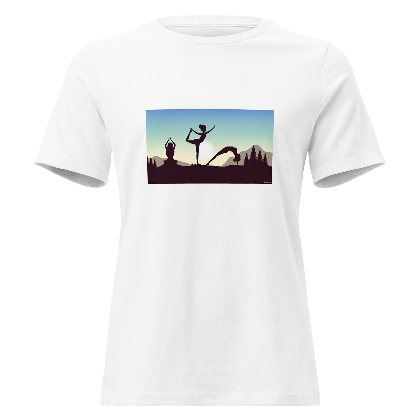 Dames T-shirt - Yoga at Dawn